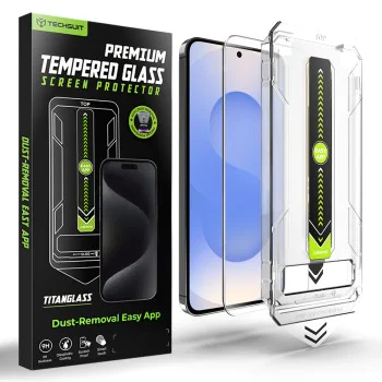 Стъклен протектор за Samsung Galaxy S26 - Techsuit TitanGlass CrystalHD - Прозрачен