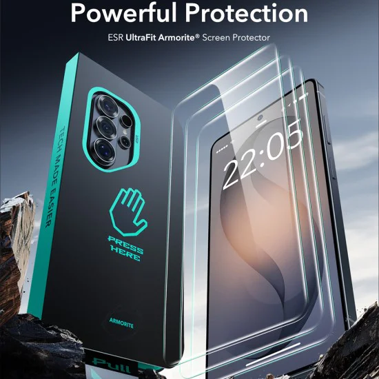 Стъклен протектор за Samsung Galaxy S26 Ultra - ESR Armorite (2 броя) - Прозрачен