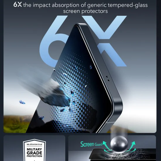 Стъклен протектор за Samsung Galaxy S26 Ultra - ESR Armorite Privacy - Черен
