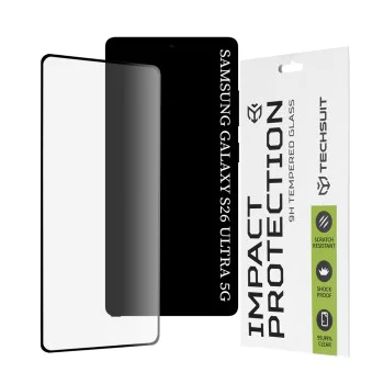Стъклен протектор за Samsung Galaxy S26 Ultra - Techsuit 111D Full Cover - Черен