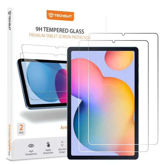 Стъклен протектор за Samsung Galaxy Tab S6 Lite - Techsuit ArmorGlass CrystalHD (2 броя) - Прозрачен