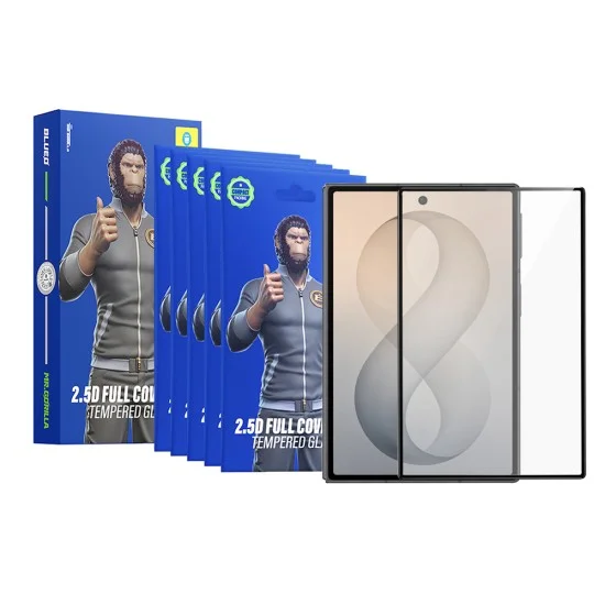 Стъклен протектор за Samsung Galaxy Z Fold8 - 2.5D Silk Full Cover HD Glass (5 броя) - Blueo - Черен