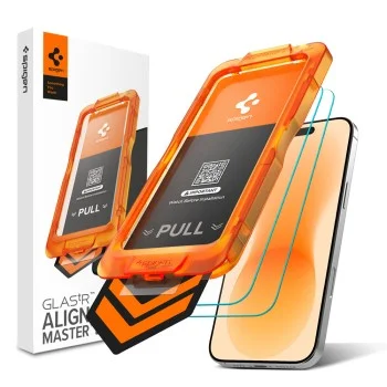 Стъклен протектор Spigen - (2 бр.) Glas.tR AlignMaster S (AGL10101) - iPhone 18 Pro Max / iPhone 17 Pro Max - Прозрачен