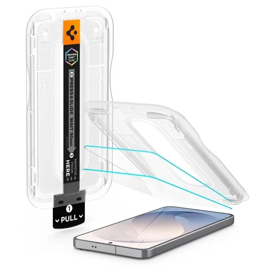 Стъклен протектор Spigen - (2 бр.) Glas.tR EZ-FIT Pro HD (AGL11811) - Samsung Galaxy S26 FE - Прозрачен