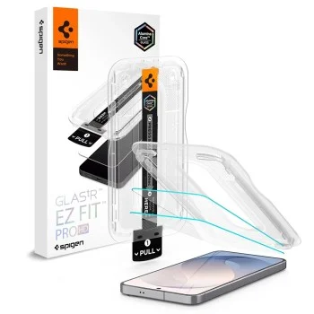 Стъклен протектор Spigen - (2 бр.) Glas.tR EZ-FIT Pro HD (AGL11811) - Samsung Galaxy S26 FE - Прозрачен