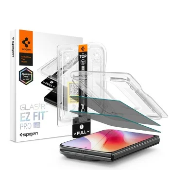 Стъклен протектор Spigen (2 бр.) Glas.tR EZ-FIT Pro HD (AGL12015) - iPhone Duo - Поверителен / Privacy