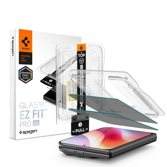 Стъклен протектор Spigen (2 бр.) Glas.tR EZ-FIT Pro HD (AGL12015) - iPhone Duo - Поверителен / Privacy