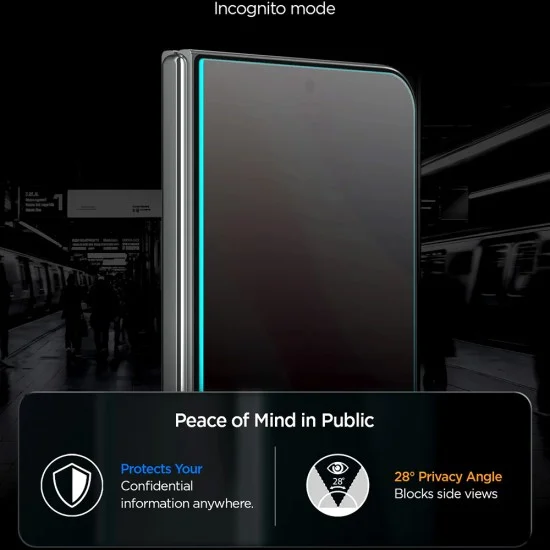 Стъклен протектор Spigen (2 бр.) Glas.tR EZ-FIT Pro HD (AGL12015) - iPhone Duo - Поверителен / Privacy