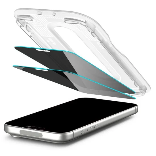 Стъклен протектор Spigen (2 бр.) Glas.tR EZ-FIT Pro HD (AGL12033) - iPhone 18 Pro Max - Поверителен / Privacy
