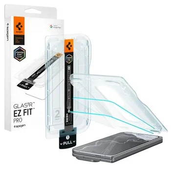 Стъклен протектор Spigen Glas.tR EZ-FIT Pro (2 броя в комплект) (AGL11490) - Google Pixel 11 Pro Fold - Прозрачен