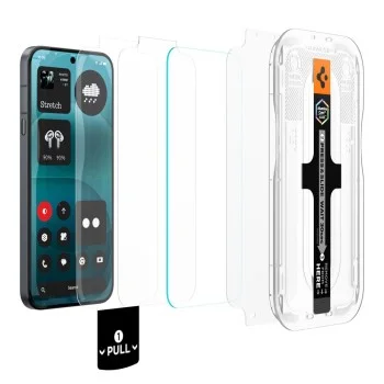 Стъклен протектор Spigen Glas.tR EZ-FIT Pro (AGL11681) (2 броя в комплект) - Nothing Phone (4a) Pro - Прозрачен