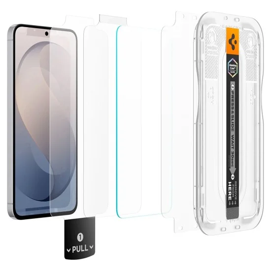 Стъклен протектор Spigen - Glas.tR EZ-FIT Pro HD (AGL11996) - Samsung Galaxy S26 FE - Прозрачен