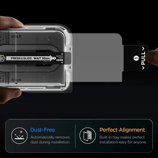 Стъклен протектор Spigen Glas.tR EZ-FIT Pro HD (AGL12014) - iPhone Duo - Прозрачен