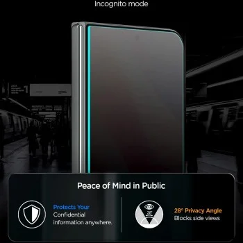 Стъклен протектор Spigen Glas.tR EZ-FIT Pro HD (AGL12016) - iPhone Duo - Поверителен / Privacy
