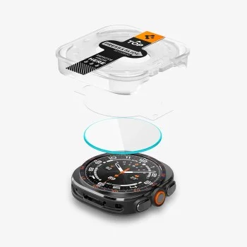 Стъклен протектор Spigen Glas.tR EZ Fit (AGL11758) (2 броя в комплект) - Samsung Galaxy Watch Ultra 2 - Прозрачен