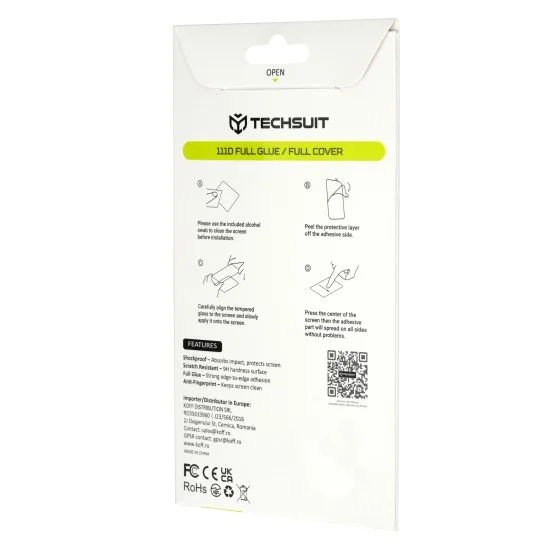 Стъклен протектор Techsuit 111D Full Cover / Full Glue Glass - Nothing Phone (4b) - Черен