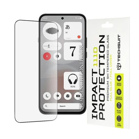 Стъклен протектор Techsuit 111D Full Cover / Full Glue Glass - Nothing Phone (4b) - Черен
