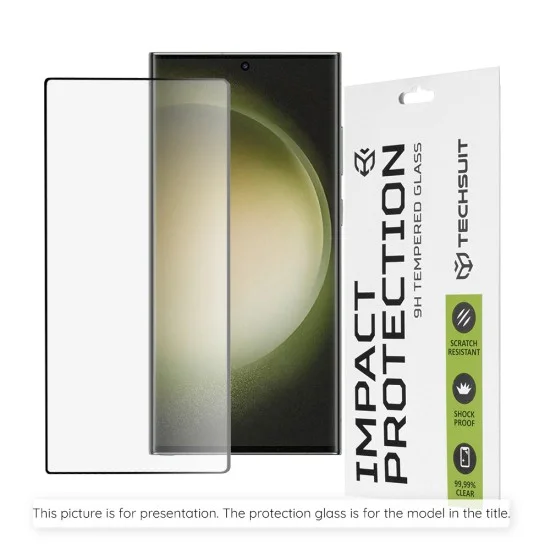 Стъклен протектор Techsuit 111D Full Cover / Full Glue Glass - Realme P4x 4G / P4 Lite 4G - Черен