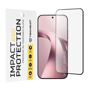 Стъклен протектор за Xiaomi 17T - ESD Glass - Techsuit - Черен