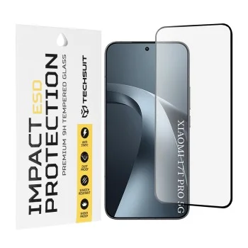 Стъклен протектор за Xiaomi 17T Pro - ESD Glass - Techsuit - Черен