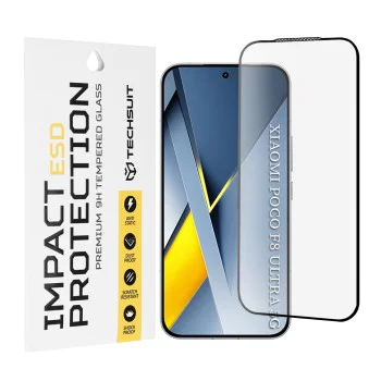 Стъклен протектор за Xiaomi Poco F8 Ultra - ESD Glass - Techsuit - Черен