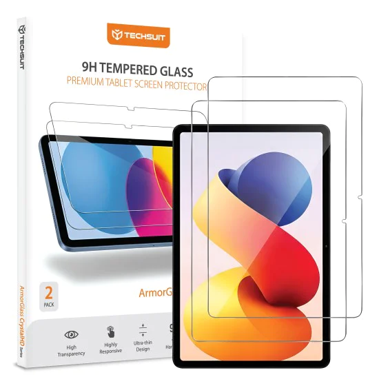 Стъклен протектор за Xiaomi Redmi Pad 2 Pro - Techsuit ArmorGlass CrystalHD (2 броя) - Прозрачен