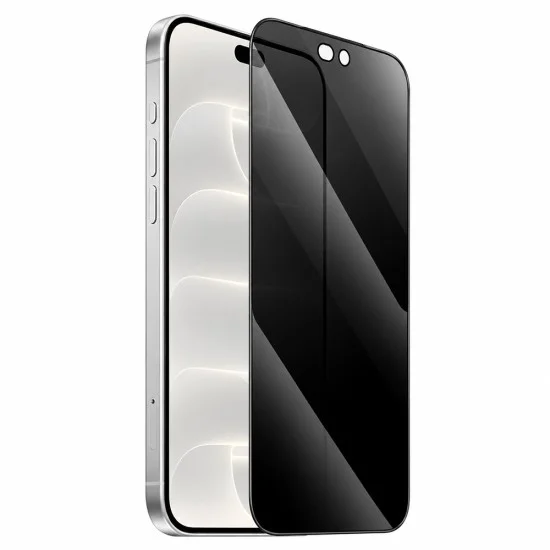 Стъклен протектор за iPhone 18 Pro - Anti-Peep Privacy Glass (5 броя) - Blueo - Черен