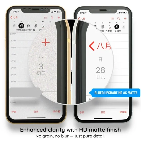 Стъклен протектор за iPhone 18 Pro Max - Anti-Glare Matte Glass - Blueo - Черен