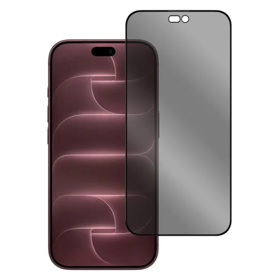 Стъклен протектор за iPhone 18 Pro Max - Anti-Peep Privacy Glass - Blueo - Черен