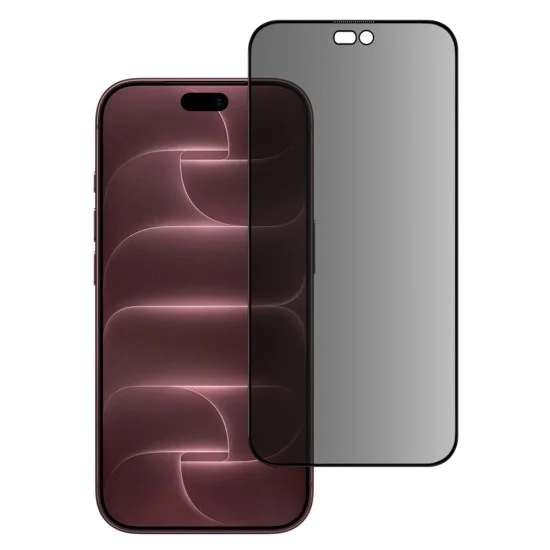 Стъклен протектор за iPhone 18 Pro Max - Anti-Peep Privacy Glass - Blueo - Матово черен