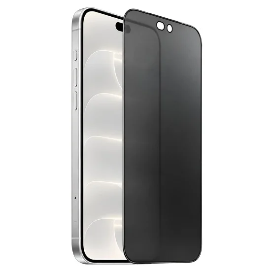 Стъклен протектор за iPhone 18 Pro Max - Anti-Peep Privacy Glass - Blueo - Матово черен