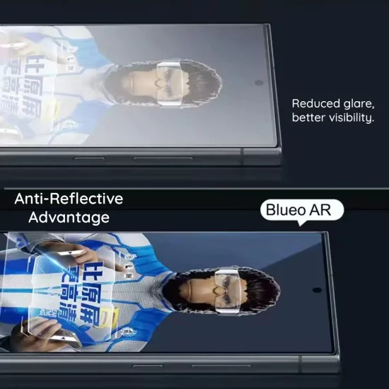 Стъклен протектор за iPhone 18 Pro Max - Anti-Reflective Matte HD Glass - Blueo - Черен