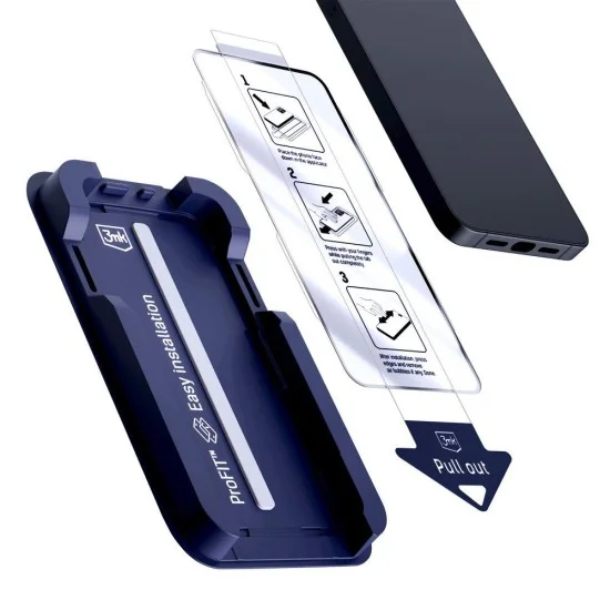 Стъклен протектор за iPhone 18 Pro Max / iPhone 17 Pro Max - HardGlass Max Screen Protector - 3mk - Черен