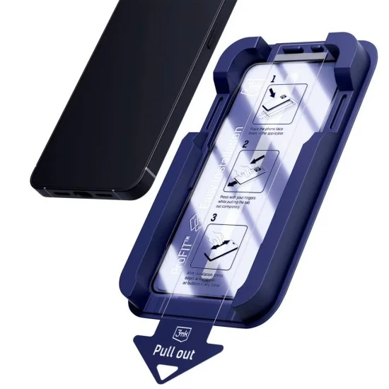 Стъклен протектор за iPhone 18 Pro Max / iPhone 17 Pro Max - HardGlass Max Screen Protector - 3mk - Черен