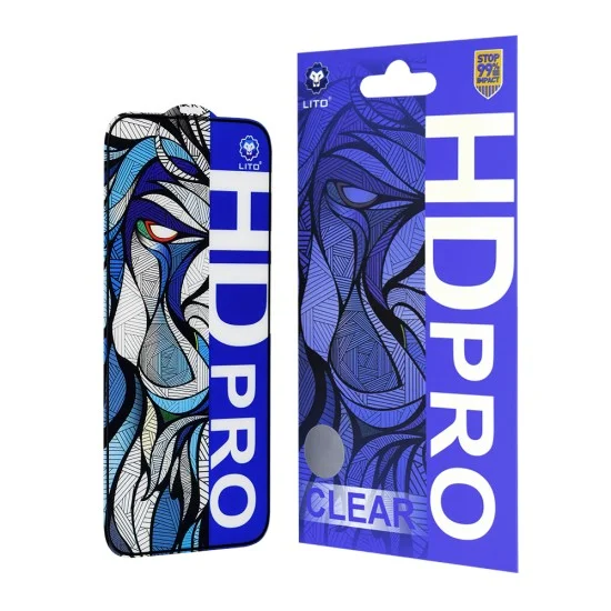 Стъклен протектор за iPhone 18 Pro / iPhone 17 Pro - HD Pro Clear (10 броя) - Lito - Черен