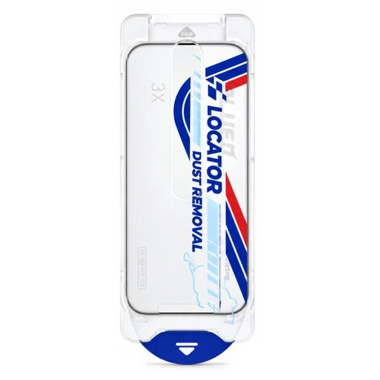 Стъклен протектор за iPhone 18 Pro / iPhone 17 Pro / iPhone 17 / iPhone 16 Pro - Drop-Resistant Tempered Glass + Applicator Pro - Blueo - Черен