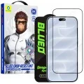 Стъклен протектор за iPhone 18 Pro / iPhone 17 Pro / iPhone 17 / iPhone 16 Pro - Drop-Resistant Tempered Glass - Blueo - Черен