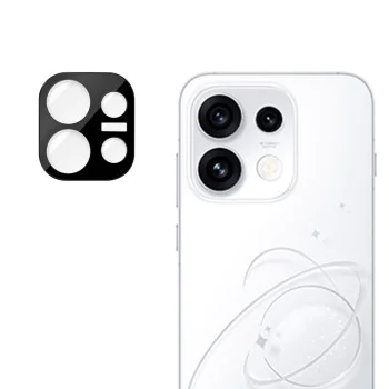 Стъклен протектор за камера за Oppo Reno16 Pro - Full Camera Glass - Techsuit - Черен