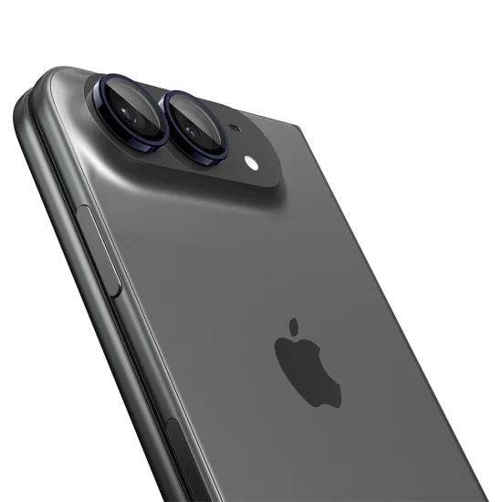 Стъклен протектор за камера Spigen - (2 бр.) Optik.tR EZ Fit Pro Camera Glass (AGL12011) - iPhone Duo - Тъмносин