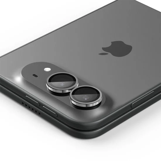Стъклен протектор за камера Spigen - (2 бр.) Optik.tR EZ Fit Pro Camera Glass (AGL12012) - iPhone Duo - Бял