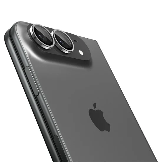 Стъклен протектор за камера Spigen - (2 бр.) Optik.tR EZ Fit Pro Camera Glass (AGL12012) - iPhone Duo - Бял