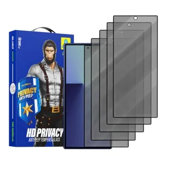 Стъклен протектор за поверителност за Samsung Galaxy Z Fold7 / Z Fold8 Ultra - Anti-Peep Privacy Glass (5 броя) - Blueo - Черен