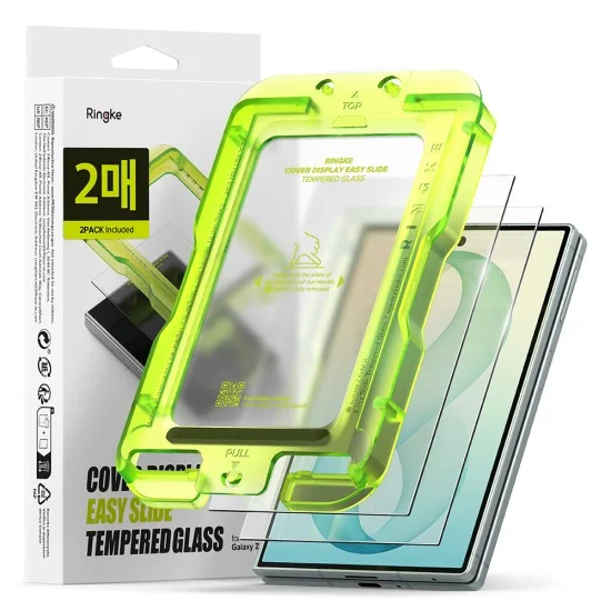 Стъклен протектор за външен екран Ringke Cover Display Easy Slide Tempered Glass (2 броя в комплект) - Samsung Galaxy Z Fold8 - Прозрачен