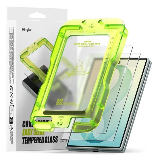 Стъклен протектор за външен екран Ringke Cover Display Easy Slide Tempered Glass (2 броя в комплект) - Samsung Galaxy Z Fold8 - Прозрачен