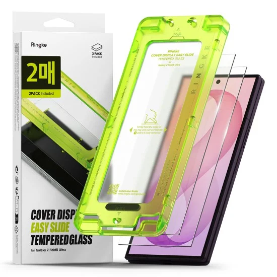 Стъклен протектор за външен екран Ringke Cover Display Easy Slide Tempered Glass (2 броя в комплект) - Samsung Galaxy Z Fold8 Ultra - Прозрачен