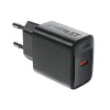 Стенно зарядно устройство A104 – Acefast, USB-C, PD25W, GaN технология, съвместимост с бързо зареждане – черно