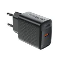 Стенно зарядно устройство A104 – Acefast, USB-C, PD25W, GaN технология, съвместимост с бързо зареждане – черно
