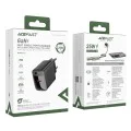 Стенно зарядно устройство A104 – Acefast, USB-C, PD25W, GaN технология, съвместимост с бързо зареждане – черно