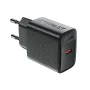 Стенно зарядно устройство A104 – Acefast, USB-C, PD25W, GaN технология, съвместимост с бързо зареждане – черно