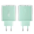 Стенно зарядно устройство A45 – Acefast Exploration Series, 2 x USB-C, USB, GaN, PD65W, бързо зареждане – Mountain Mist